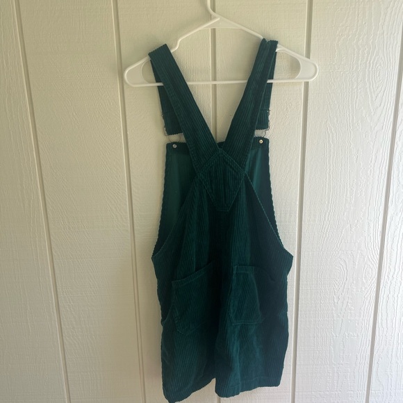 Dark Green Corduroy Overall Skirt - Picture 2 of 4